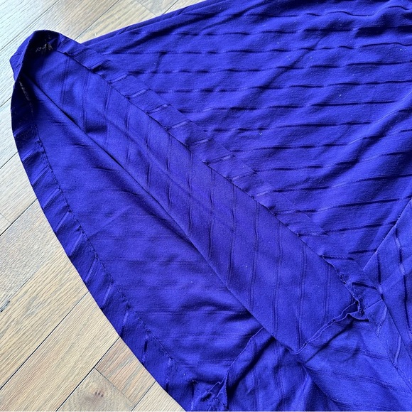 Vintage Purple V Neck Dress Size - Picture 7 of 7